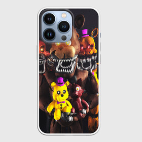 Чехол для iPhone 13 Pro с принтом FIVE NIGHTS AT FREDDYS в Курске,  |  | 5 ночей с фредди | animation | bonnie | chica | five nights at freddys | fnaf | foxy | freddy | funny | horror | scary | бонни | майк | пять | ужас | фнаф | фокси | фредди | чика | шмидт