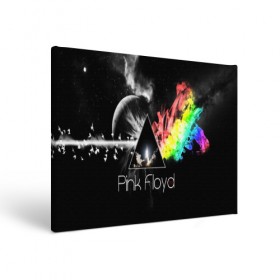 Холст прямоугольный с принтом PINK FLOYD в Курске, 100% ПВХ |  | music | pink floyd | the dark side of the moon | космос | луна | музыка | пинк флойд | призма | рок | треугольник | триангулярная призма