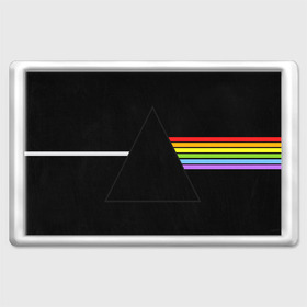 Магнит 45*70 с принтом PINK FLOYD в Курске, Пластик | Размер: 78*52 мм; Размер печати: 70*45 | music | pink floyd | the dark side of the moon | космос | луна | музыка | пинк флойд | призма | рок | треугольник | триангулярная призма