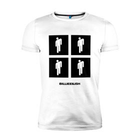 Мужская футболка премиум с принтом Billie Eilish в Курске, 92% хлопок, 8% лайкра | приталенный силуэт, круглый вырез ворота, длина до линии бедра, короткий рукав | billie | eilish | music | ocean eyes | pop | айлиш | беляш | билли | музыка | поп | эмо