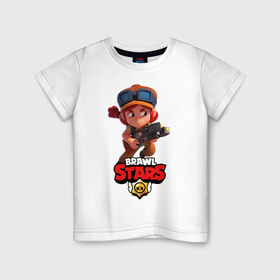 Детская футболка хлопок с принтом Brawl Stars в Курске, 100% хлопок | круглый вырез горловины, полуприлегающий силуэт, длина до линии бедер | brawl | brawl stars | stars | бравл | бравл старс | браво старс | игра | компьютерная | онлайн | старс