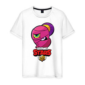 Мужская футболка хлопок с принтом Brawl Stars в Курске, 100% хлопок | прямой крой, круглый вырез горловины, длина до линии бедер, слегка спущенное плечо. | brawl | brawl stars | stars | бравл | бравл старс | браво старс | игра | компьютерная | онлайн | старс