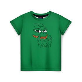 Детская футболка 3D с принтом PepeLove в Курске, 100% гипоаллергенный полиэфир | прямой крой, круглый вырез горловины, длина до линии бедер, чуть спущенное плечо, ткань немного тянется | feels bad man | feels good man | pepe | pepe the frog | sad pepe | грустная лягушка | пепе