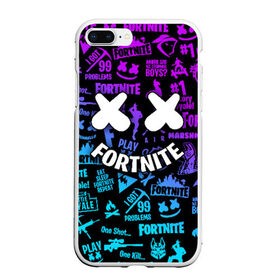 Чехол для iPhone 7Plus/8 Plus матовый с принтом FORTNITE x MARSHMELLO в Курске, Силикон | Область печати: задняя сторона чехла, без боковых панелей | fortnite | fortnite 2 | fortnite x маршмелло | ikonik | marshmello | ninja | ninja streamer | иконик | ниндзя | фортнайт | фортнайт 2 | фортнайт глава 2