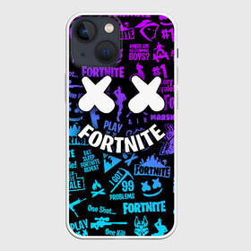 Чехол для iPhone 13 mini с принтом FORTNITE x MARSHMELLO в Курске,  |  | fortnite | fortnite 2 | fortnite x маршмелло | ikonik | marshmello | ninja | ninja streamer | иконик | ниндзя | фортнайт | фортнайт 2 | фортнайт глава 2