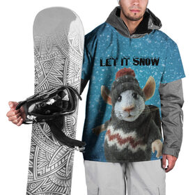 Накидка на куртку 3D с принтом LET IT SNOW в Курске, 100% полиэстер |  | let it snow | new year | new year 2020 | год крысы | зима | крыса | крыска | мышонок | мышь | надпись | новый год | новый год 2020 | снег | снежинки