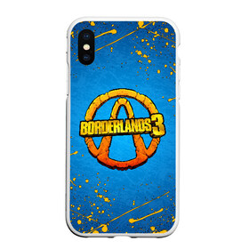 Чехол для iPhone XS Max матовый с принтом BORDERLANDS 3 в Курске, Силикон | Область печати: задняя сторона чехла, без боковых панелей | borderlands | borderlands 3 | cl4p tp | claptrap | gearbox | hyperion | lilith | moxxi | psycho | sirens | tina | zero | бордерлендс | гиперион | зеро | клеп треп | лилит | мокси | псих | сирена | тина