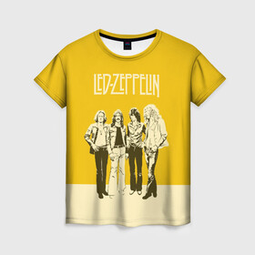 Женская футболка 3D с принтом Led Zeppelin в Курске, 100% полиэфир ( синтетическое хлопкоподобное полотно) | прямой крой, круглый вырез горловины, длина до линии бедер | led | led zep | led zeppelin | ledzep | lz | zoso | группа | джимми пейдж | джон генри бонэм | джон пол джонс | зосо | лед зепелен | лед зеппелин | ледзепелен | ледзеппелин | роберт плант | рок
