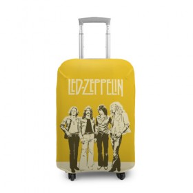 Чехол для чемодана 3D с принтом Led Zeppelin в Курске, 86% полиэфир, 14% спандекс | двустороннее нанесение принта, прорези для ручек и колес | led | led zep | led zeppelin | ledzep | lz | zoso | группа | джимми пейдж | джон генри бонэм | джон пол джонс | зосо | лед зепелен | лед зеппелин | ледзепелен | ледзеппелин | роберт плант | рок