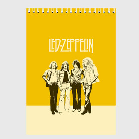 Скетчбук с принтом Led Zeppelin в Курске, 100% бумага
 | 48 листов, плотность листов — 100 г/м2, плотность картонной обложки — 250 г/м2. Листы скреплены сверху удобной пружинной спиралью | led | led zep | led zeppelin | ledzep | lz | zoso | группа | джимми пейдж | джон генри бонэм | джон пол джонс | зосо | лед зепелен | лед зеппелин | ледзепелен | ледзеппелин | роберт плант | рок