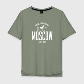 Мужская футболка хлопок Oversize с принтом Москва Iron в Курске, 100% хлопок | свободный крой, круглый ворот, “спинка” длиннее передней части | Тематика изображения на принте: i love moscow | moscow | город | москва | мск | регион | я люблю москву