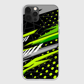 Чехол для iPhone 12 Pro Max с принтом Black and Green в Курске, Силикон |  | texture | абстракция | граффити | краски | линии | текстура | уличный стиль | яркая