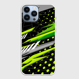 Чехол для iPhone 13 Pro Max с принтом Black and Green в Курске,  |  | texture | абстракция | граффити | краски | линии | текстура | уличный стиль | яркая