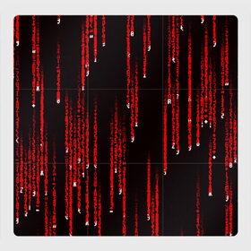 Магнитный плакат 3Х3 с принтом МАТРИЧНЫЙ КОД в Курске, Полимерный материал с магнитным слоем | 9 деталей размером 9*9 см | hugo weaving | pc | the matrix | код | компьютеры | матрица | матрица 4 | программист | программный код | цифры