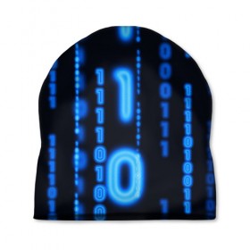 Шапка 3D с принтом Я ПРОГРАММИСТ в Курске, 100% полиэстер | универсальный размер, печать по всей поверхности изделия | hugo weaving | pc | the matrix | код | компьютеры | матрица | матрица 4 | программист | программный код | цифры