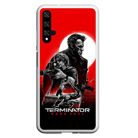 Чехол для Honor 20 с принтом Terminator Dark Fate в Курске, Силикон | Область печати: задняя сторона чехла, без боковых панелей | dark fate | sarah j. connor | t 800 | terminator | восстание машин | киборг | сара коннор | темные судьбы | терминатор