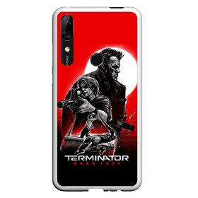 Чехол для Honor P Smart Z с принтом Terminator Dark Fate в Курске, Силикон | Область печати: задняя сторона чехла, без боковых панелей | dark fate | sarah j. connor | t 800 | terminator | восстание машин | киборг | сара коннор | темные судьбы | терминатор