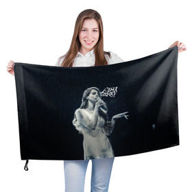 Флаг 3D с принтом Лана Дель Рей в Курске, 100% полиэстер | плотность ткани — 95 г/м2, размер — 67 х 109 см. Принт наносится с одной стороны | del | lana | lana del rey | rey | дель | лана | лана дель рей | музыка | рей