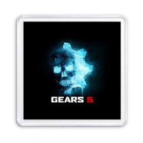 Магнит 55*55 с принтом GEARS 5 в Курске, Пластик | Размер: 65*65 мм; Размер печати: 55*55 мм | game | games | gears | gears 5 | gears of war | logo | shooter | symbol | war | боевик | вар | войны | гирс | гирс 5 | гирс оф вар | игра | игры | лого | логотип | символ | шестерни | шутер