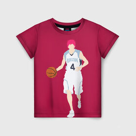 Детская футболка 3D с принтом Seijuurou Akashi в Курске, 100% гипоаллергенный полиэфир | прямой крой, круглый вырез горловины, длина до линии бедер, чуть спущенное плечо, ткань немного тянется | Тематика изображения на принте: akashi | basket | basketball | kuroko | kuroko no basket | seijuurou | акаши | баскетбол | куроко | сэйджуро