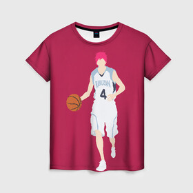 Женская футболка 3D с принтом Seijuurou Akashi в Курске, 100% полиэфир ( синтетическое хлопкоподобное полотно) | прямой крой, круглый вырез горловины, длина до линии бедер | akashi | basket | basketball | kuroko | kuroko no basket | seijuurou | акаши | баскетбол | куроко | сэйджуро