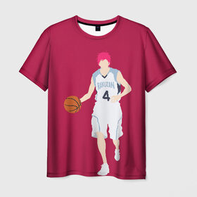 Мужская футболка 3D с принтом Seijuurou Akashi в Курске, 100% полиэфир | прямой крой, круглый вырез горловины, длина до линии бедер | akashi | basket | basketball | kuroko | kuroko no basket | seijuurou | акаши | баскетбол | куроко | сэйджуро