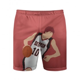 Мужские шорты 3D спортивные с принтом Taiga Kagami в Курске,  |  | basket | basketball | kagami | kuroko | kuroko no basket | taiga | баскетбол | кагами | куроко | тайга