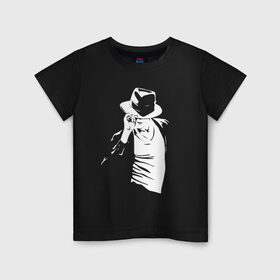 Детская футболка хлопок с принтом Майкл Джексон в Курске, 100% хлопок | круглый вырез горловины, полуприлегающий силуэт, длина до линии бедер | michael jackson | артист | майкл джексон | музыка | поп | рок