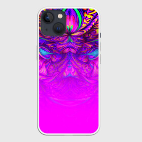 Чехол для iPhone 13 с принтом ABSTRACTION в Курске,  |  | abstract | abstraction | color | geometry | paitnt | psy | абстракция | геометрия | краски | неоновые | психоделика