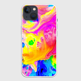 Чехол для iPhone 13 с принтом КРАСКИ в Курске,  |  | abstract | abstraction | color | geometry | paitnt | psy | абстракция | геометрия | краски | неоновые | психоделика