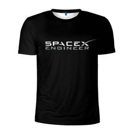 Мужская футболка 3D спортивная с принтом SpaceX engineer в Курске, 100% полиэстер с улучшенными характеристиками | приталенный силуэт, круглая горловина, широкие плечи, сужается к линии бедра | Тематика изображения на принте: elon | mars | musk | spascex | астронавт | илон | инженер | космос | маск | ракета