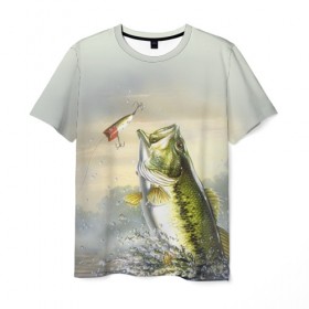 Мужская футболка 3D с принтом Рыбалка в Курске, 100% полиэфир | прямой крой, круглый вырез горловины, длина до линии бедер | рыба | рыбак | рыбалка | снасти | увлечение | улов | хобби