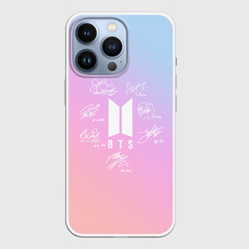 Чехол для iPhone 13 Pro с принтом BTS АВТОГРАФЫ в Курске,  |  | bangtan boys | bt21 | bts | бтс