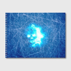 Альбом для рисования с принтом Gears 5 Ice Omen в Курске, 100% бумага
 | матовая бумага, плотность 200 мг. | Тематика изображения на принте: game | gears 5 | gears of war 5 | ice omen | xbox | игра | кровь | саранча | снег | череп | шутер