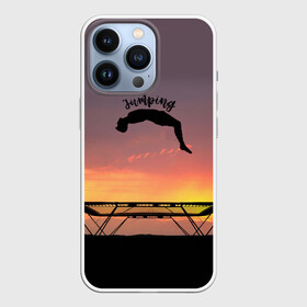 Чехол для iPhone 13 Pro с принтом Jumping в Курске,  |  | aerobics | jumping | sport | trampoline | trampoline aerobics | trampoline jumping | trampoline sport | батут | батутисты | батутный спорт | спорт