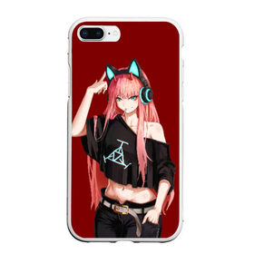 Чехол для iPhone 7Plus/8 Plus матовый с принтом ZeroTwo (Darling in the Franx) в Курске, Силикон | Область печати: задняя сторона чехла, без боковых панелей | 002 | 02 | darling in the franxx | zero two | любимый во франксе | милый во франксе | ноль два