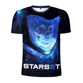 Мужская футболка 3D спортивная с принтом Starset в Курске, 100% полиэстер с улучшенными характеристиками | приталенный силуэт, круглая горловина, широкие плечи, сужается к линии бедра | Тематика изображения на принте: logo | rock | starset | лого | рок | старсет