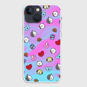 Чехол для iPhone 13 mini с принтом BT21 в Курске,  |  | bt21 | bt21 chimmy | bt21 cooky | bt21 koya | bt21 shooky | bt21 игрушки | bt21 купить | bt21 персонажи | bt21 чонгук | bts | bts 2019 | bts love | k pop | коя bt21 | магазин bt21