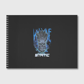 Альбом для рисования с принтом Static Wayne в Курске, 100% бумага
 | матовая бумага, плотность 200 мг. | 2014 | metal | music | need for speed | nfs | only | r.i.p | rip | rock | static | static x | staticx | the | wayne static | x | метал | музыка | нфс | рок | статик | уэйн статик