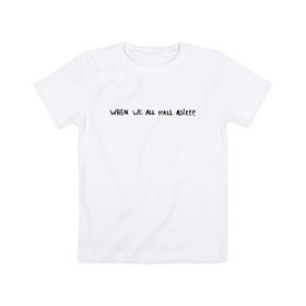 Детская футболка хлопок с принтом BILLIE EILISH (НА СПИНЕ) в Курске, 100% хлопок | круглый вырез горловины, полуприлегающий силуэт, длина до линии бедер | be | billie | billie eilish | blohsh | ghoul | билли | билли айлиш
