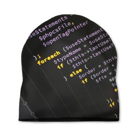 Шапка 3D с принтом ПРОГРАММНЫЙ КОД в Курске, 100% полиэстер | универсальный размер, печать по всей поверхности изделия | hugo weaving | pc | the matrix | код | компьютеры | матрица | матрица 4 | программист | программный код | цифры