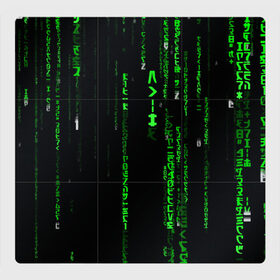 Магнитный плакат 3Х3 с принтом МАТРИЦА КОДА в Курске, Полимерный материал с магнитным слоем | 9 деталей размером 9*9 см | Тематика изображения на принте: hugo weaving | pc | the matrix | код | компьютеры | матрица | матрица 4 | программист | программный код | цифры