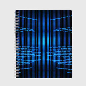 Тетрадь с принтом КОДЫ в Курске, 100% бумага | 48 листов, плотность листов — 60 г/м2, плотность картонной обложки — 250 г/м2. Листы скреплены сбоку удобной пружинной спиралью. Уголки страниц и обложки скругленные. Цвет линий — светло-серый
 | hugo weaving | pc | the matrix | код | компьютеры | матрица | матрица 4 | программист | программный код | цифры