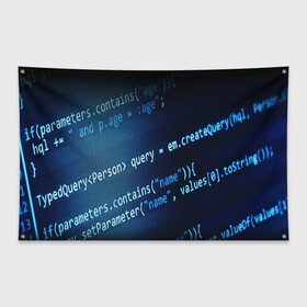 Флаг-баннер с принтом CODE STYLE в Курске, 100% полиэстер | размер 67 х 109 см, плотность ткани — 95 г/м2; по краям флага есть четыре люверса для крепления | hugo weaving | pc | the matrix | код | компьютеры | матрица | матрица 4 | программист | программный код | цифры