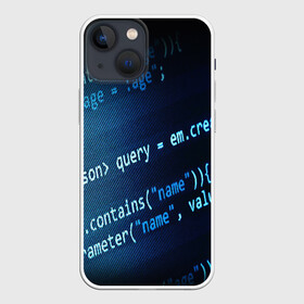 Чехол для iPhone 13 mini с принтом CODE STYLE в Курске,  |  | hugo weaving | pc | the matrix | код | компьютеры | матрица | матрица 4 | программист | программный код | цифры