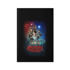 Обложка для паспорта матовая кожа с принтом Stranger Things в Курске, натуральная матовая кожа | размер 19,3 х 13,7 см; прозрачные пластиковые крепления | Тематика изображения на принте: beyond | eleven | hopper | jane | mike | stranger | things | wheeler | дастин | дела | джейн | загадочные | майк | одиннадцать | очень | события | странные | уилер | хендерсон | хоппер