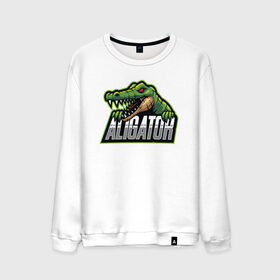 Мужской свитшот хлопок с принтом Alligator / Аллигатор в Курске, 100% хлопок |  | design | logo | mascot | герои | дикий | звери | киберспорт | крокодил | спортивная | стиль | талисман | фитнес | форма | футбол | яркие