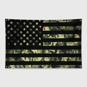 Флаг-баннер с принтом American Flag Camo в Курске, 100% полиэстер | размер 67 х 109 см, плотность ткани — 95 г/м2; по краям флага есть четыре люверса для крепления | eagle | states | united | usa | армейские | армия | камуфляж | орел | служба | снайпер | соединенных | солдат | сша | форма | штатов