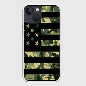 Чехол для iPhone 13 mini с принтом American Flag Camo в Курске,  |  | eagle | states | united | usa | армейские | армия | камуфляж | орел | служба | снайпер | соединенных | солдат | сша | форма | штатов
