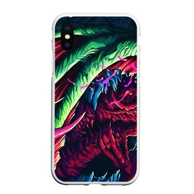 Чехол для iPhone XS Max матовый с принтом HYPER BEAST в Курске, Силикон | Область печати: задняя сторона чехла, без боковых панелей | awp | counter strike | cs go | cs go global offensive | hyper beast | skin cs | team cs | команды cs | скины оружия | скоростной зверь | хайпер бист